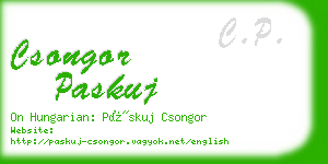 csongor paskuj business card